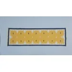 Multiple Sizes Yellow Runner Rug - Navy Blue Border and white Cotton Flat weave Hand woven rug