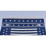 Multiple Sizes Cotton Blue And White Woven Modern Cotton Rug Dhurrie- Handmade Rug - Image 3