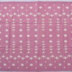 Multiple Size Cotton Light Pink and White Reversible Kilim Rug -Beautiful Star Design Flat woven Indian Rug